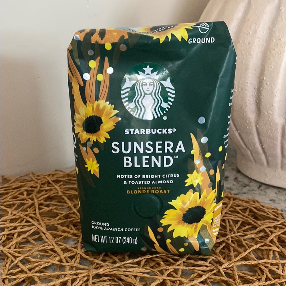 New Sealed Starbucks Sunsera Blend‎ Ground Coffee with Sunflower Packaging
